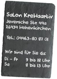 Öffnungszeiten des Salons KreHaartiv